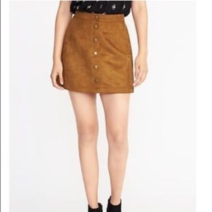 Old Navy Sueded Snap-Front Skirt - Makes Cents- 12